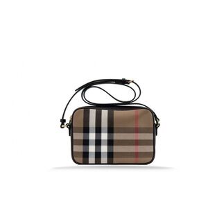 Burberry Black Checkered Camera Bag